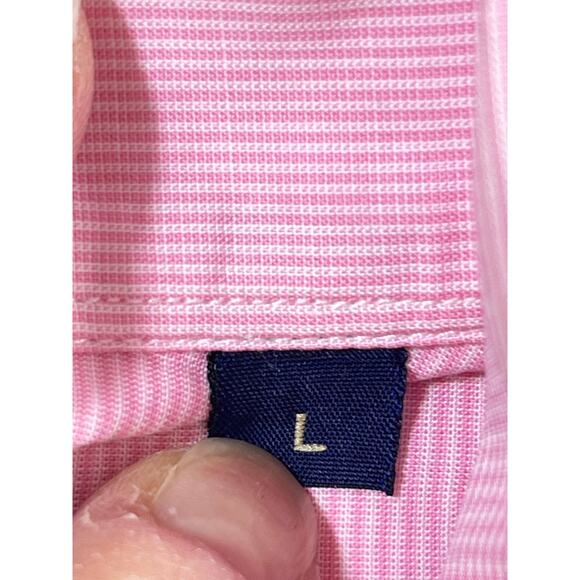 Gitman Bros. Men Large Pink Plaid Long Sleeve Button Front Preppy Collared Shirt - Picture 4 of 8